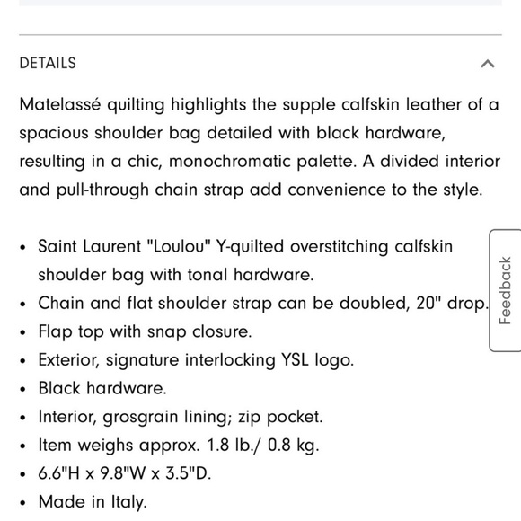 Saint Laurent Loulou Small YSL Shoulder Bag in Quilted Leather Gold Hardware - Picture 15 of 16